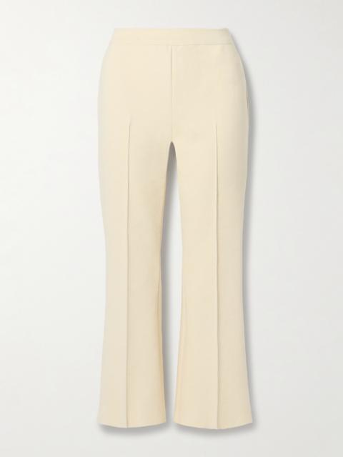 Kick Cropped Jacquard-knit Stretch-cotton Flared Pants