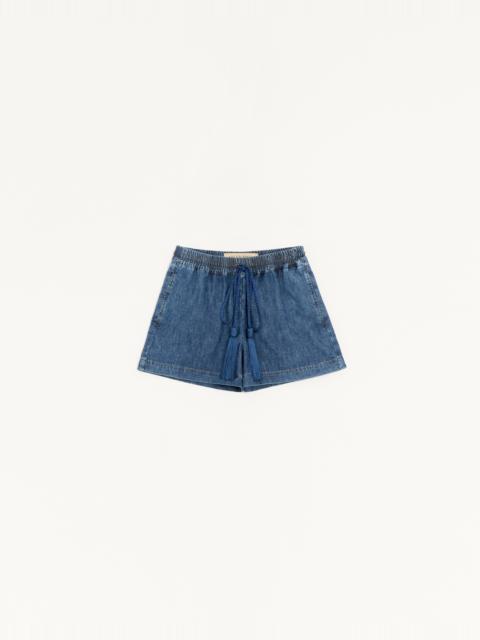 DENIM CHAMBRAY SHORTS