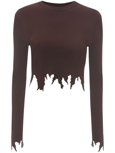 raw-cut long-sleeve T-shirt