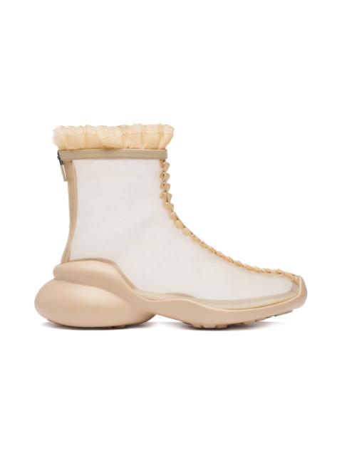 NUDE MESH RUFL BOOTS