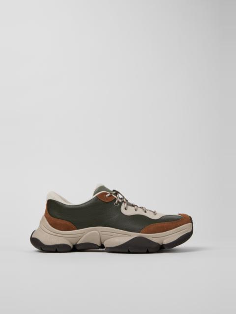 Multicolor Leather and Nubuck Sneakers for Men.