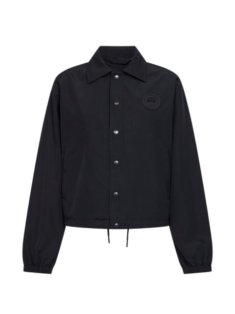 disc-logo drawstring coat