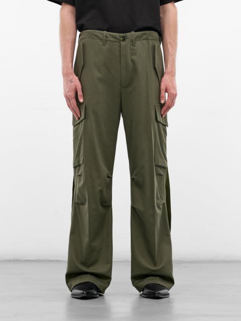 Safari Green Cashmere Cargo Pants