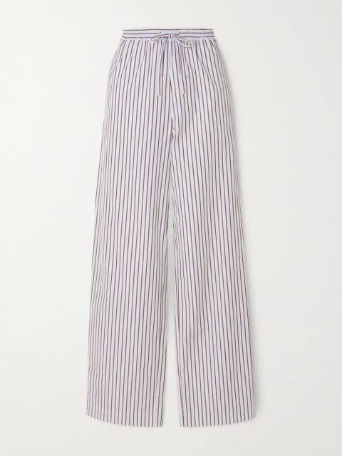 Cisco Striped Cotton-poplin Wide-leg Pants