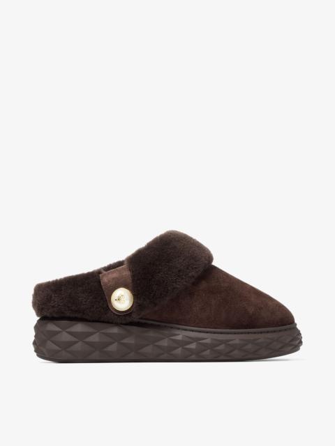 Diamond Maxi Mule F
Chococlate Suede Mules with Shearling
