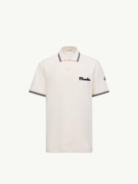 Embroidered Logo Cotton Piquet Polo Shirt