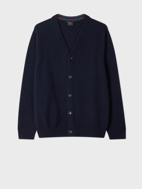Navy Merino Wool Cardigan