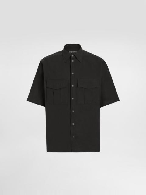 Poplin shirt with tag