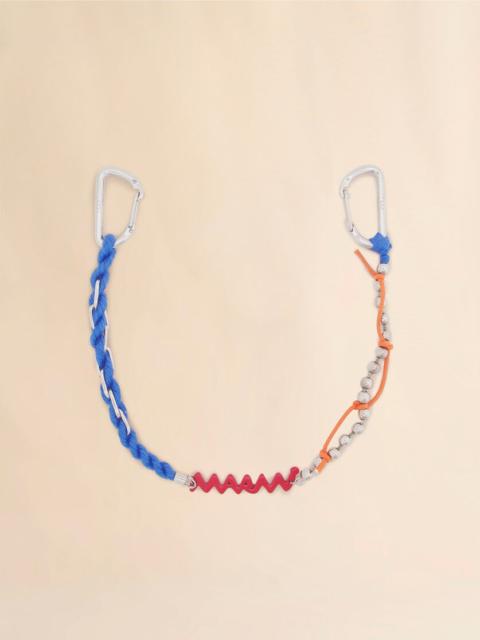 RED ENAMEL MARNI SYMBOL DOUBLE HOOK CHARM