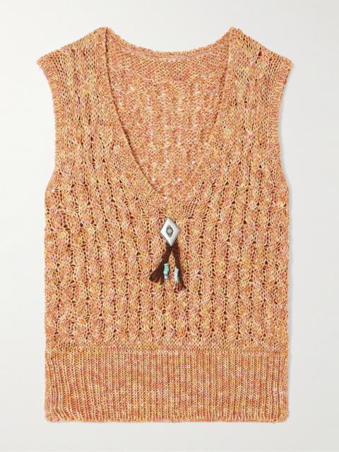 Cable-knit Cotton Vest