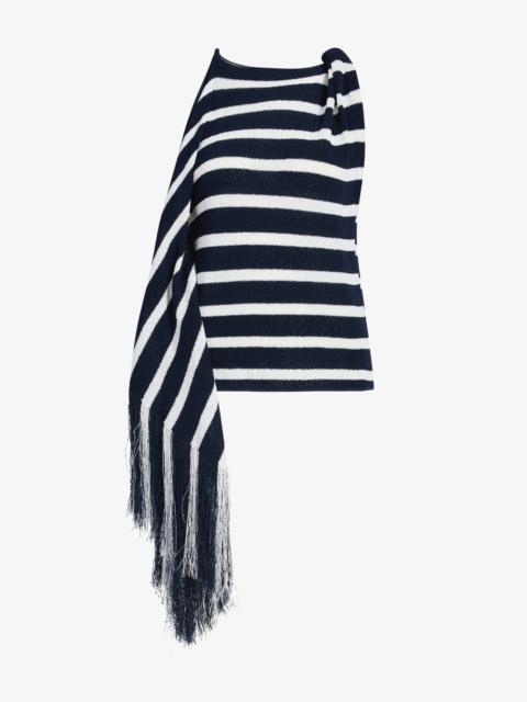 Yves Top in Stripe Fringed Knit