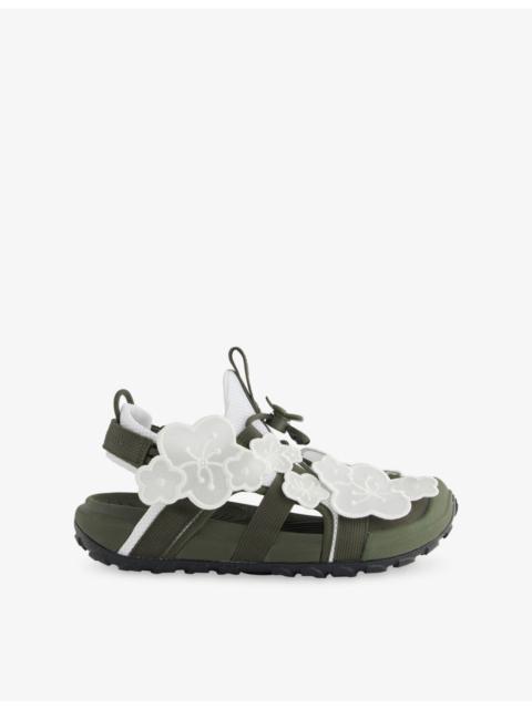 The North Face x Cecile Bahnsen Floral-Applique Mesh Sandals