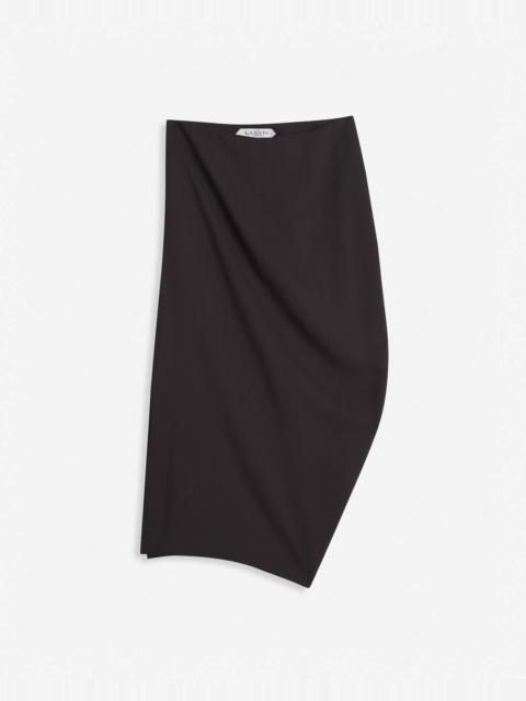 MIDI SKIRT IN WOOL AND VISCOSE