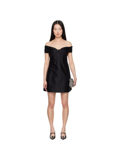 Black Bow Off Shoulder Minidress