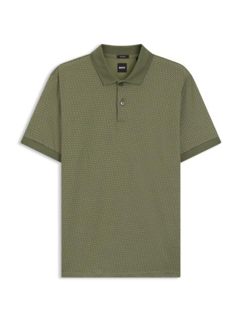MERCERIZED-COTTON POLO SHIRT WITH TWO-TONE MONOGRAMS