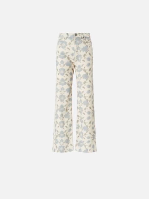 WIDE-LEG TROUSERS WITH COTTAGE FLOWER PRINT