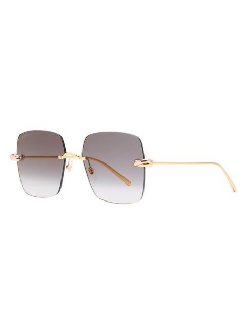 Cartier Trinity Rimless Square-frame Sunglasses