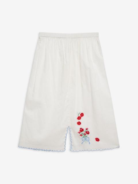 Forget Me Not Embroidery Midi Skirt