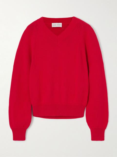 Veronica cotton sweater Red