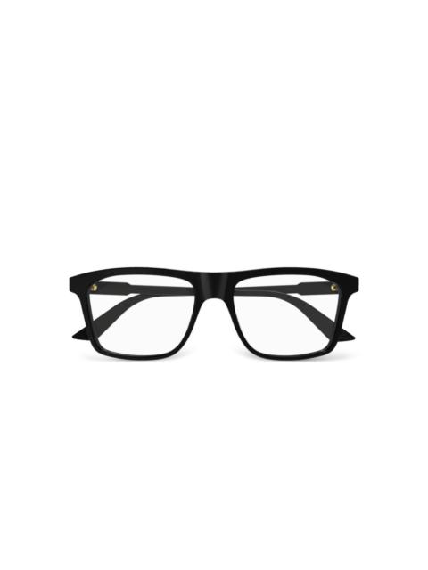 square-frame glasses