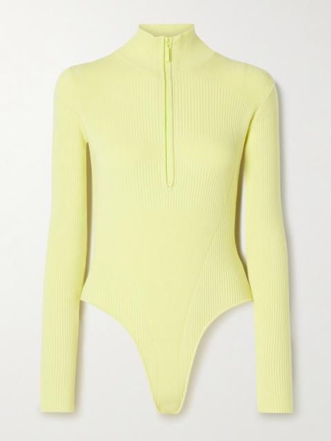 Butte Ribbed Merino Wool-blend Turtleneck Bodysuit