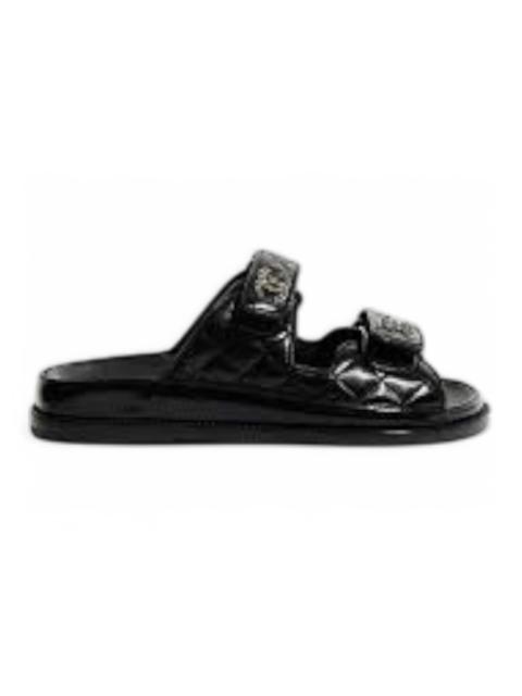 Chanel CC Diamond Quilt Sandals Black (Women's)