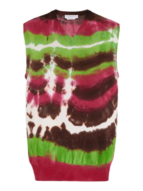 Fielding Knit Vest in Jewel Tie Dye Cashmere