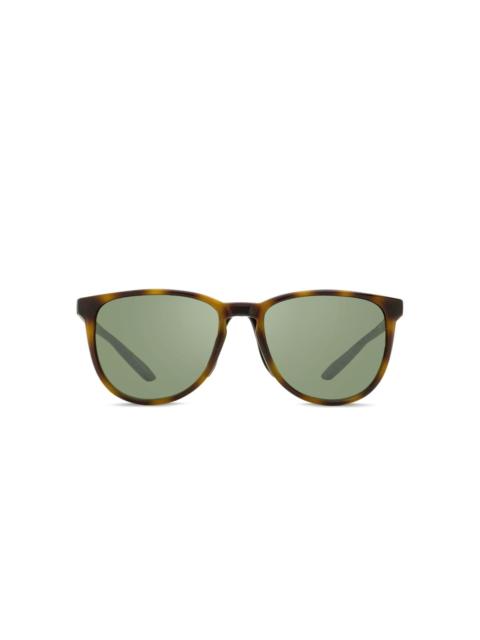 oval-frame keyhole-bridge sunglasses