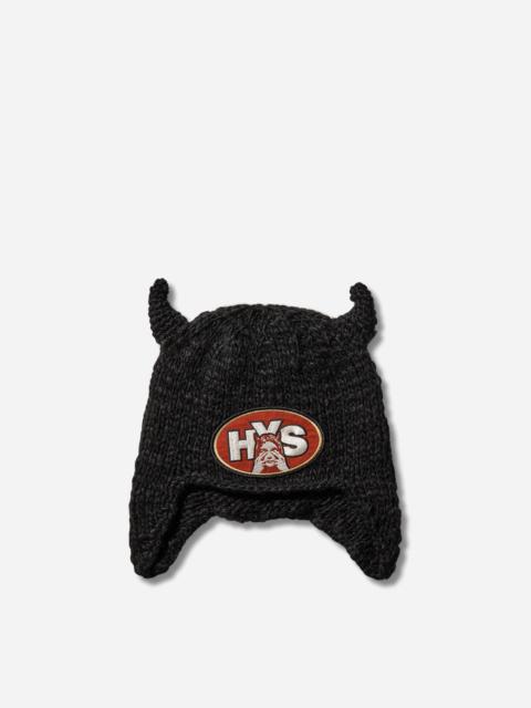 See No Evil Hand-Knitted Beanie Black