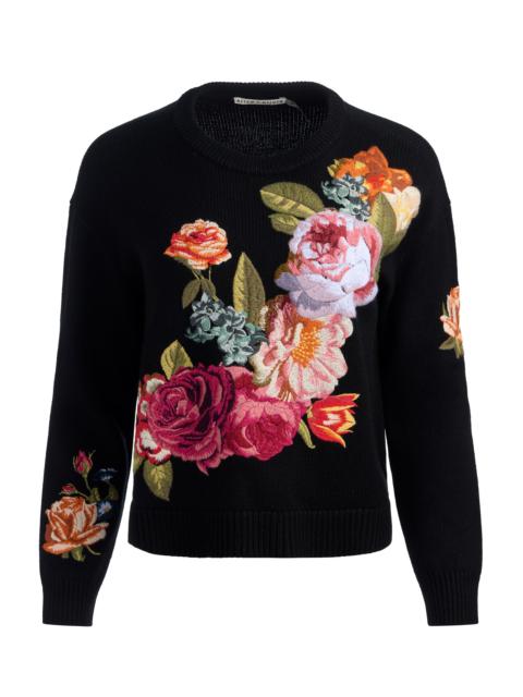 BELVA FLORAL JACQUARD CREWNECK