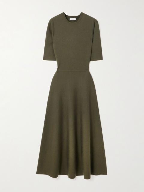 Seymore wool, cashmere and silk-blend midi dress Green