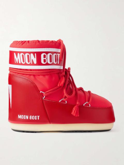 Icon Low shell and faux leather snow boots