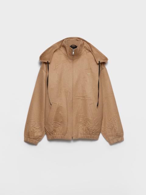 Camel-hair blouson jacket
