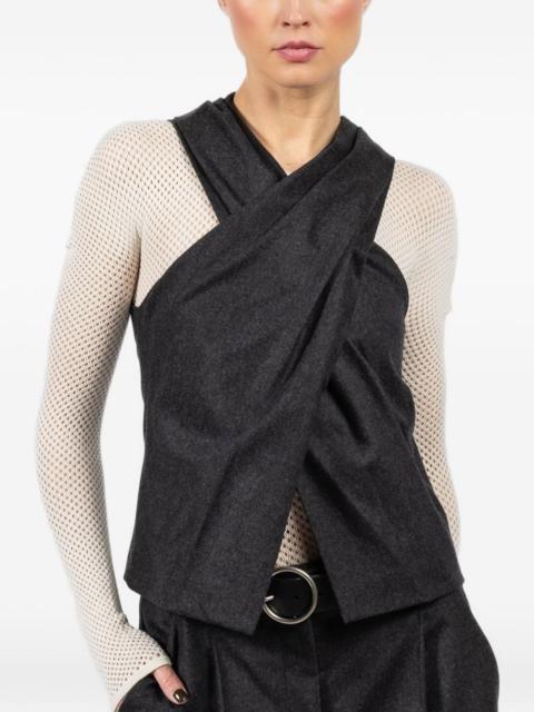 crossover sleeveless top