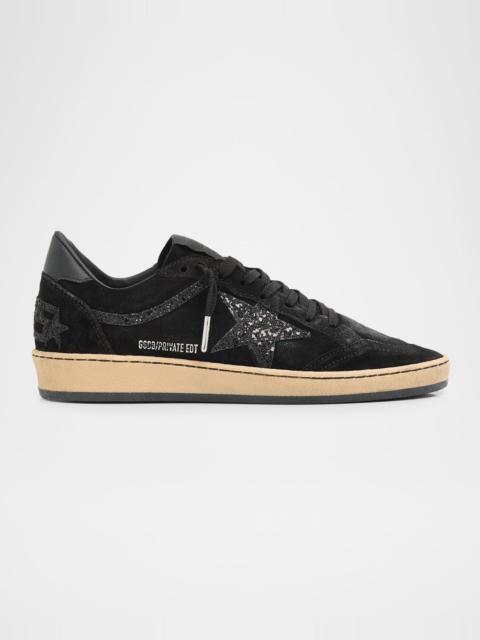 Ball Star Suede Glitter Low-Top Sneakers