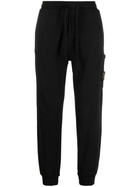 Compass-appliqué cotton track pants