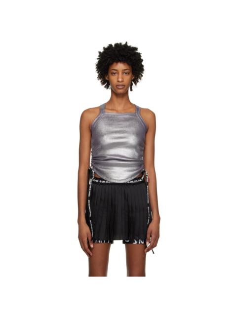Silver Ruched Tank Top