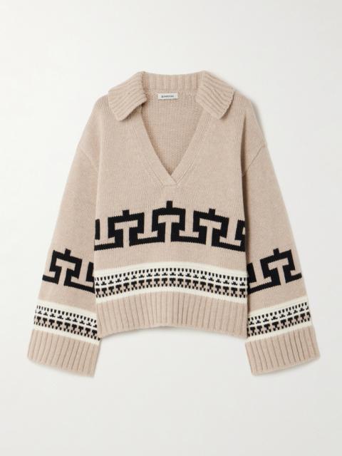 O'reilly Intarsia Wool And Cashmere-blend Sweater