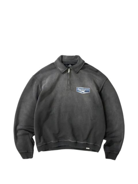 zip graphic sweatshirt