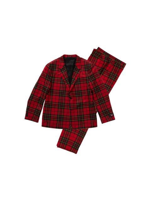 Supreme Tartan Wool Suit Red