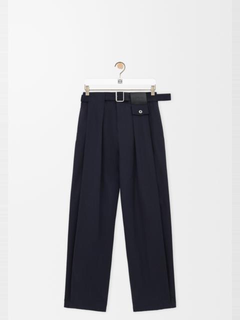 Trousers in cotton and silk