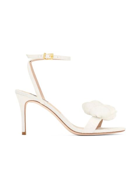 CHELSEA WITH ROSE OPEN TOE - OFF WHITE