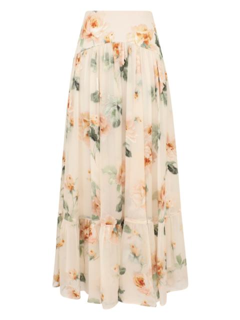 CAROUSEL BURNOUT MIDI SKIRT