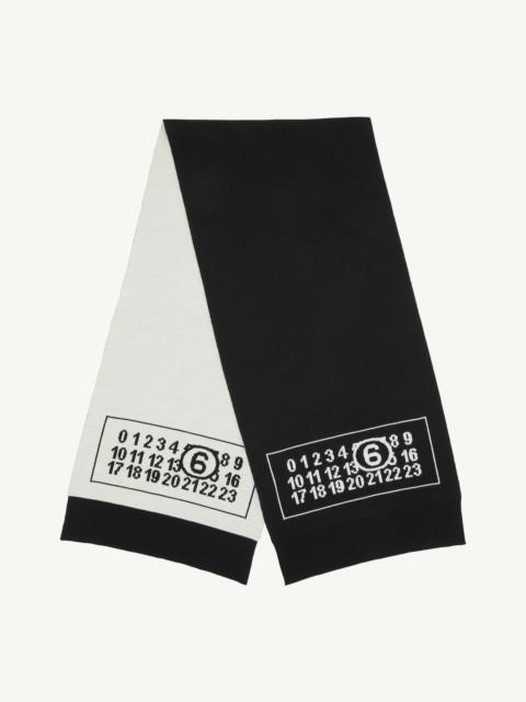 Numeric Signature Wool scarf