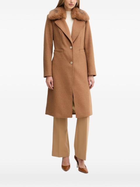 faux-fur collar coat