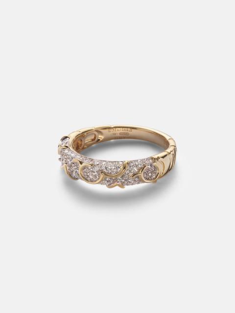Ondine 18kt gold ring with diamonds