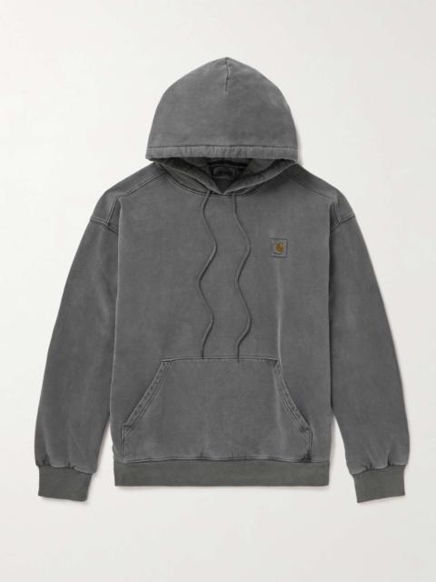 Vista Logo-Appliquéd Garment-Dyed Cotton-Jersey Hoodie