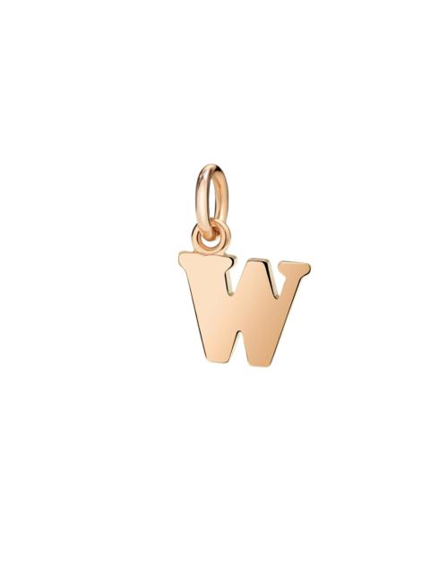 ROSE GOLD LETTER W CHARM