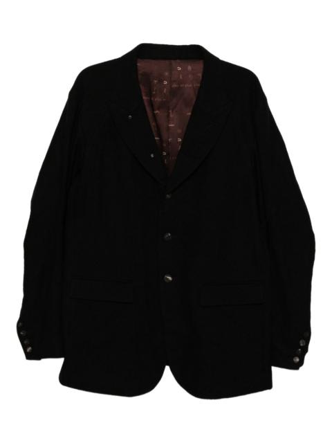 button-embellished wool blazer
