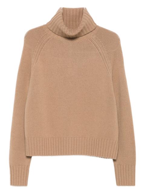 turtleneck raglan-sleeve sweater